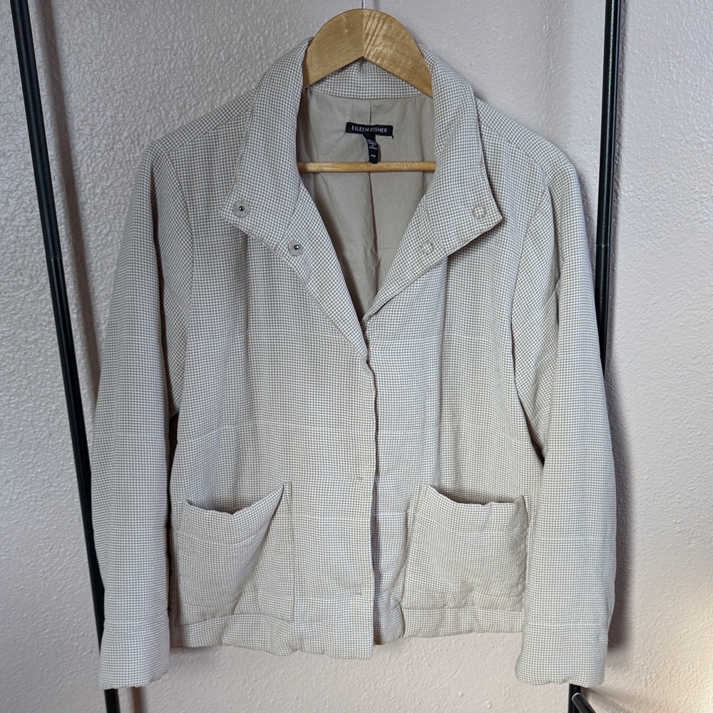 Eileen Fisher Textured Cream Blazer